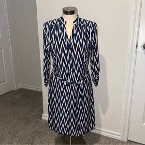 Tacera Chevron 3/4 length Sleeve Dress